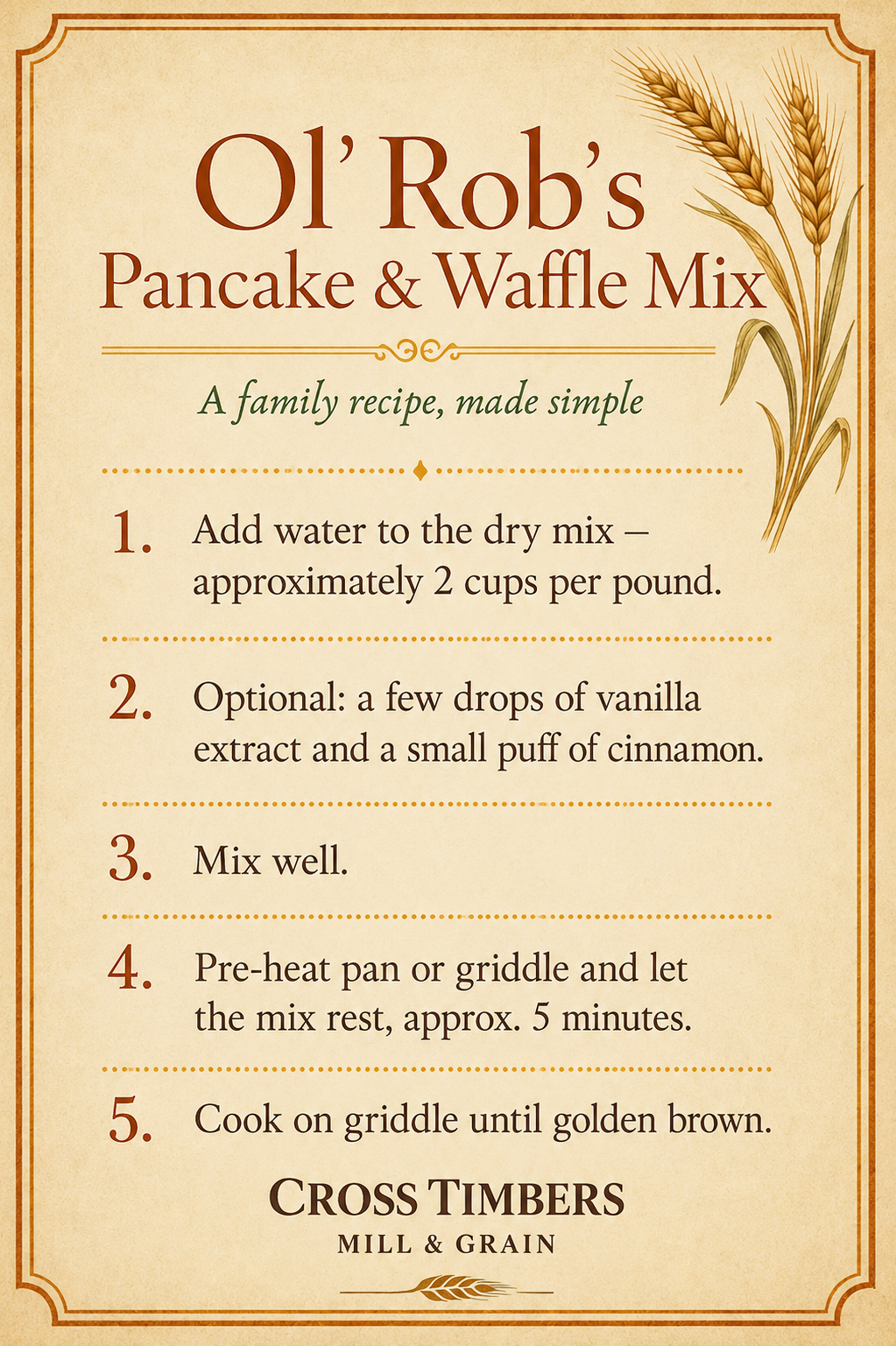 Ol' Rob's Pancake & Waffle Mix